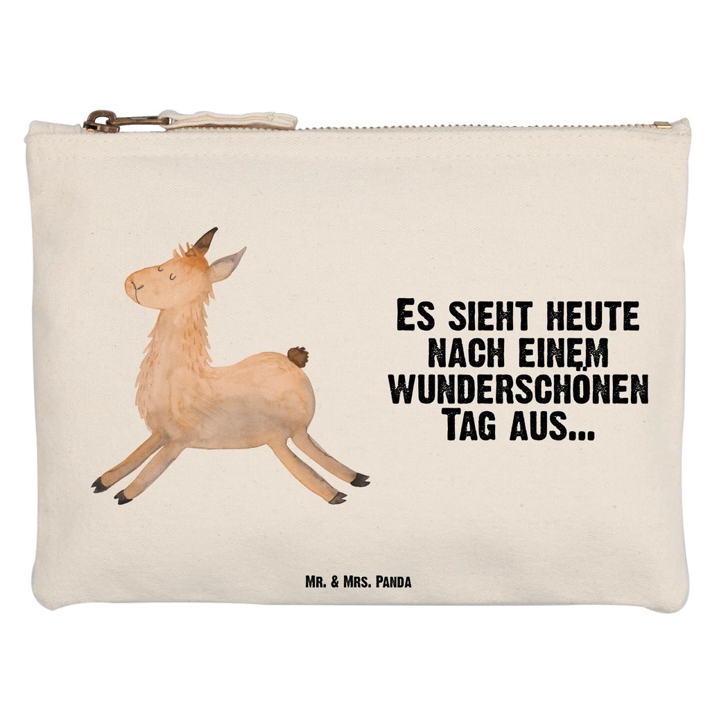 Schminktasche Lama Springen pinsel tasche, Schlampermäppchen, Mäppchen, Waschtasche, Schminktasche, beauty tasche, Waschbeutel, Kulturtasche, aufbewahrungsbeutel, Kosmetiktasche, kosmetiktäschchen, Kulturbeutel, Federmappe, beauty case, Schminkbeutel, pencil case, Etui, toiletry bag, aufbewahrungstasche, utensilientasche, Kosmetikbeutel, Schminktäschchen, Stiftemäppchen, Lama, Alpaka, Fröhlich, Happy Day, Prüfung, Lieblingstag, Freundin, Liebeskummer, Neustart, Lamas, Glück, Abitur, Guten Morgen, Start