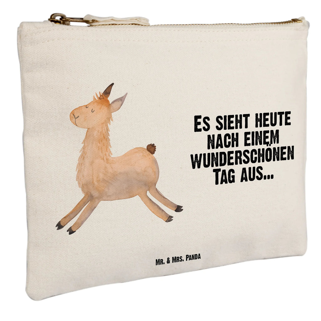 Schminktasche Lama Springen pinsel tasche, Schlampermäppchen, Mäppchen, Waschtasche, Schminktasche, beauty tasche, Waschbeutel, Kulturtasche, aufbewahrungsbeutel, Kosmetiktasche, kosmetiktäschchen, Kulturbeutel, Federmappe, beauty case, Schminkbeutel, pencil case, Etui, toiletry bag, aufbewahrungstasche, utensilientasche, Kosmetikbeutel, Schminktäschchen, Stiftemäppchen, Lama, Alpaka, Fröhlich, Happy Day, Prüfung, Lieblingstag, Freundin, Liebeskummer, Neustart, Lamas, Glück, Abitur, Guten Morgen, Start