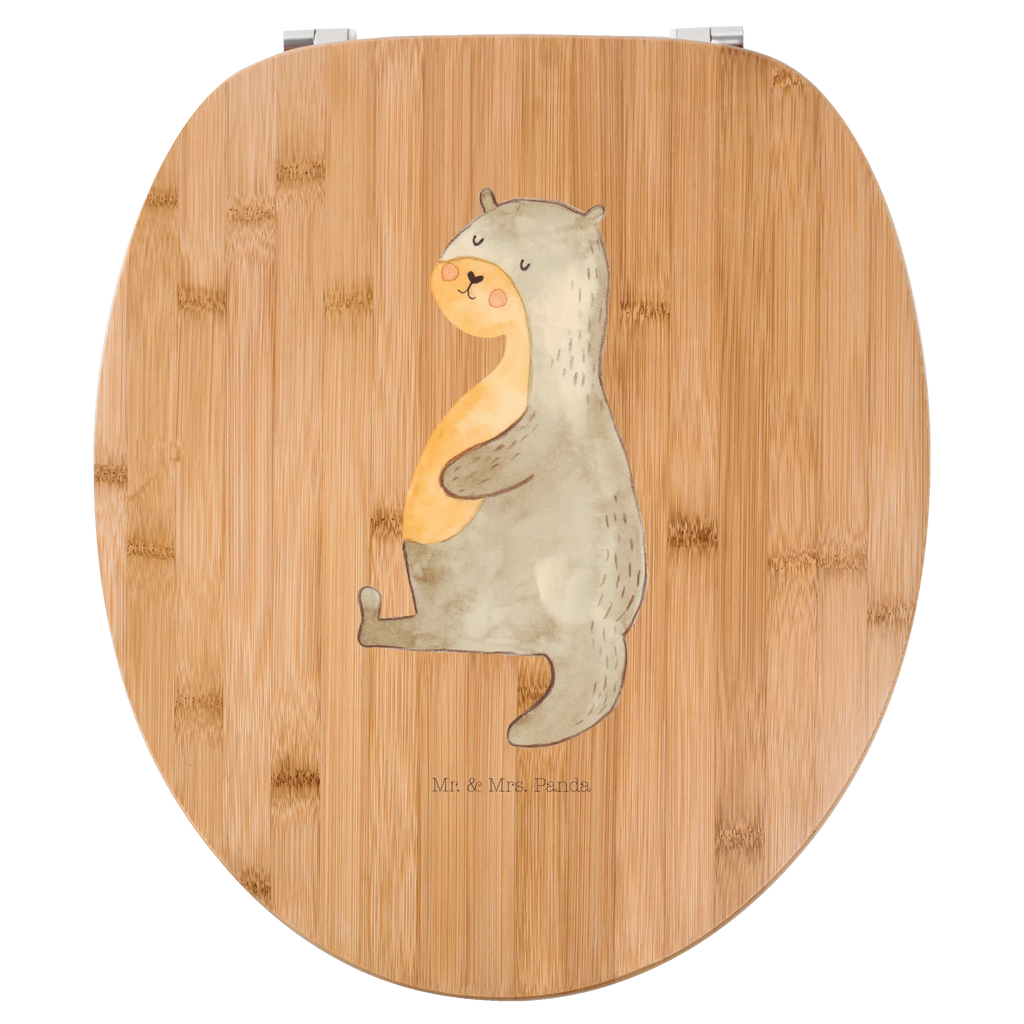 Motiv WC Sitz Otter Bauch Klodeckel, WC-Sitz, Klobrille, Toilettendeckel, Toilette, Otter, Fischotter, Seeotter, Otter Seeotter See Otter