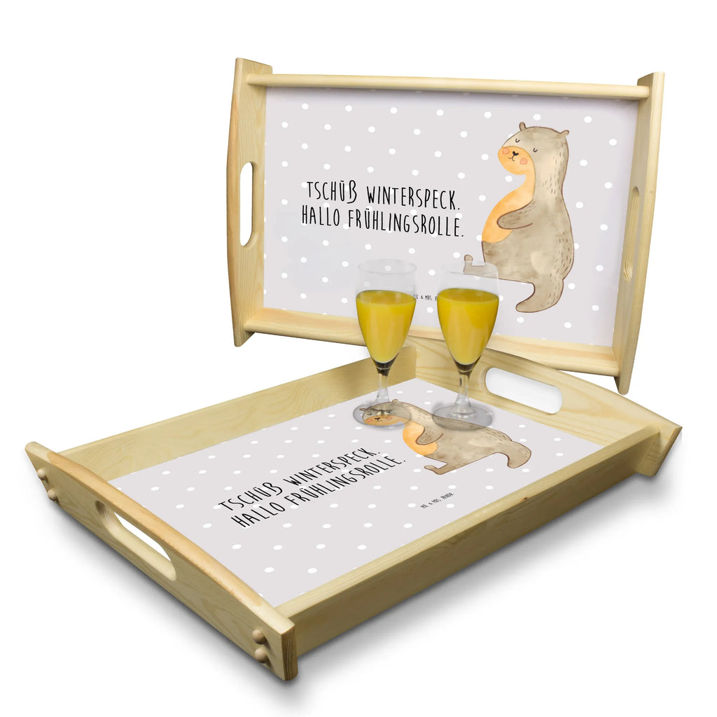 Serving tray otter Belly wooden tray, breakfast tray, tray, serving tray, kitchen tray, otter, marten, sea otter, European otter, water mammal, aquatic animal, baby otter, predator, water, otter gifts, animal lover, gift ideas for animal lovers, animal, mammal, water animal, gifts for people in love, Otter Sea Otter Lake Otter