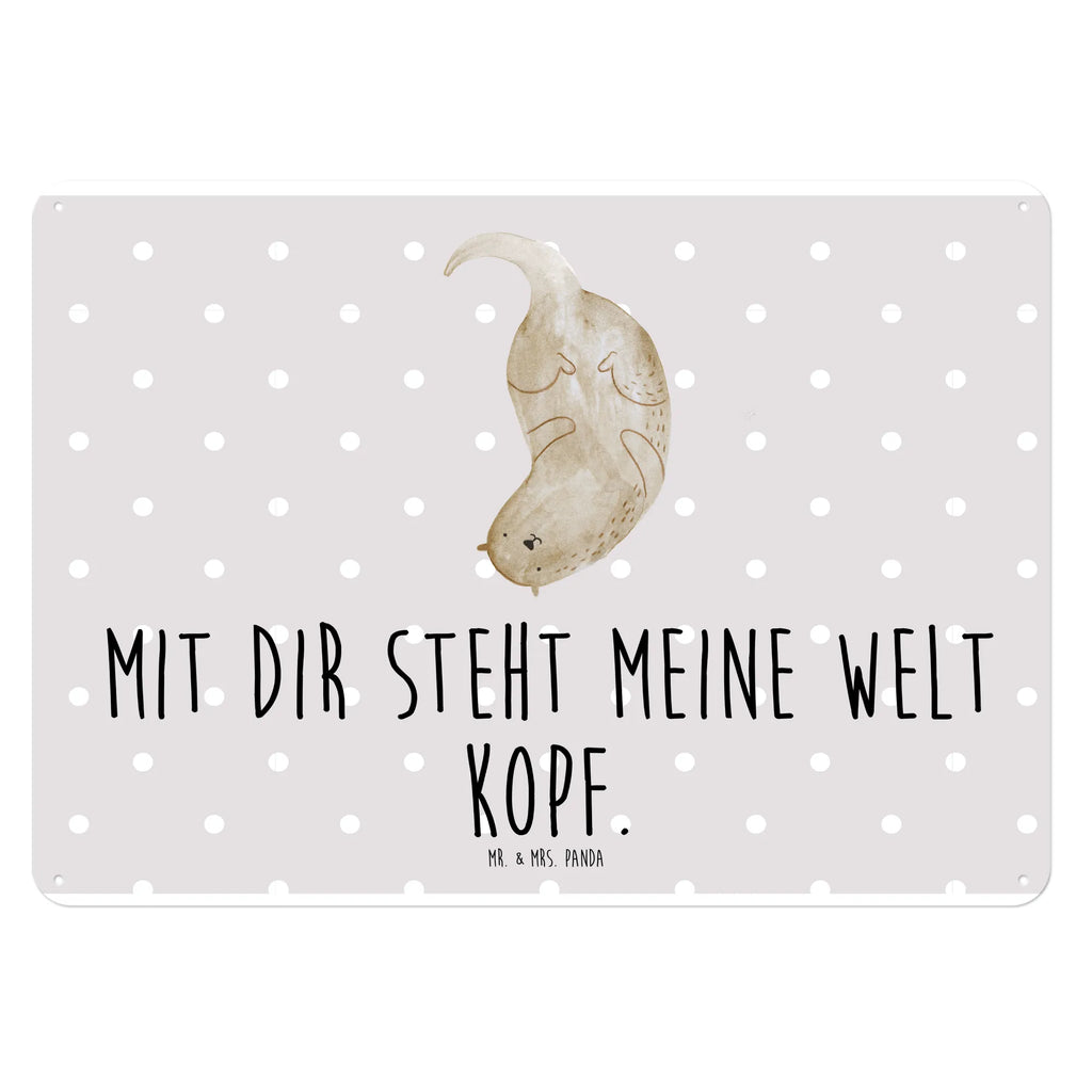 Blechschild Otter Kopfüber Wandschild Metall, Blechschild Für Frauen, Blechschild Für Männer, Blechschild Büro, Blechschild Zum Aufhängen, Blechschild Küche, Blechschild, Türschild Metall, Blechschild Groß, Dekoschild Metall, Otter, Seeotter, Fischotter, Otter Seeotter See Otter