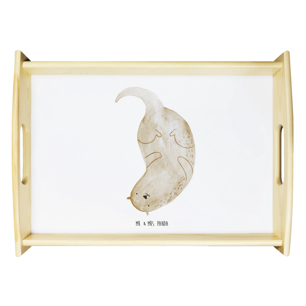 Serviertablett Otter kopfüber Holztablett, Frühstückstablett, Tablett, Überraschung, Küchentablett, Party, Dekotablett, Servier Tablett, Serviertablett, Fischotter, Seeotter, Otter, Otter Seeotter See Otter