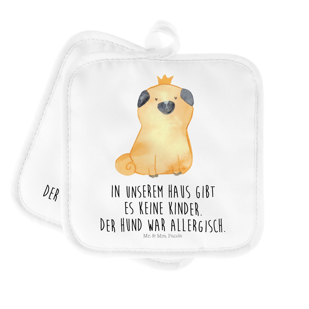 Pot holder pug Crown dog breed, mutt, hound, woof, dog mama, love dogs, love for dogs, dog decorative items, bag with dog print, funny gifts for dog owners, what do you give a dog lover, Christmas gifts for dogs, gifts for dogs, dog sayings, dog owners. Saying, childless, house rules, Pug, allergic