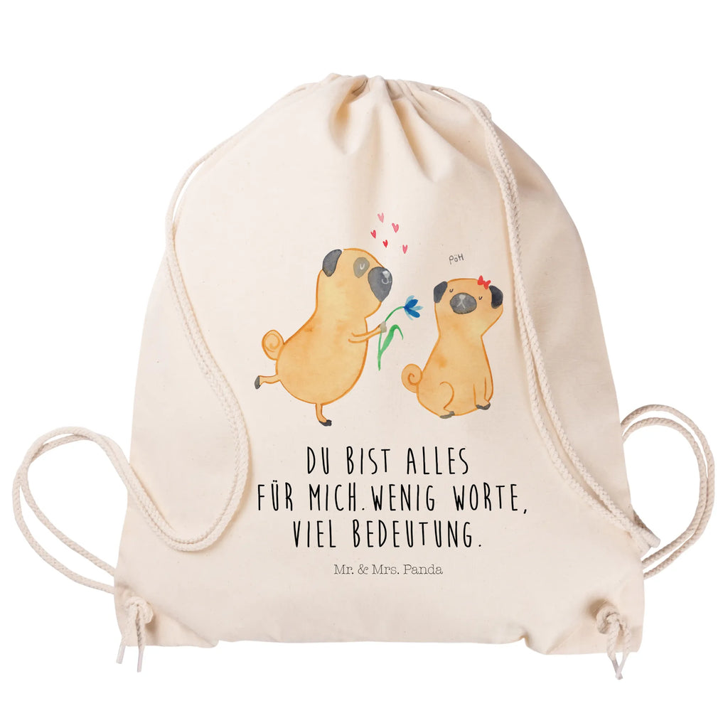 Drawstring bag pug In love sports bag, carrier bag, hipster, jute bag, bag, gym bag, dog, mutt, hound, woof, dog mama, dog breed, love dogs, love for dogs, dog decorative items, bag with dog print, funny gifts for dog owners, what do you give a dog lover, Christmas gifts for dogs, gifts for dogs, dog sayings, Pug, partner, dog love, love, gift friend, in love, love saying. Engaged, boob