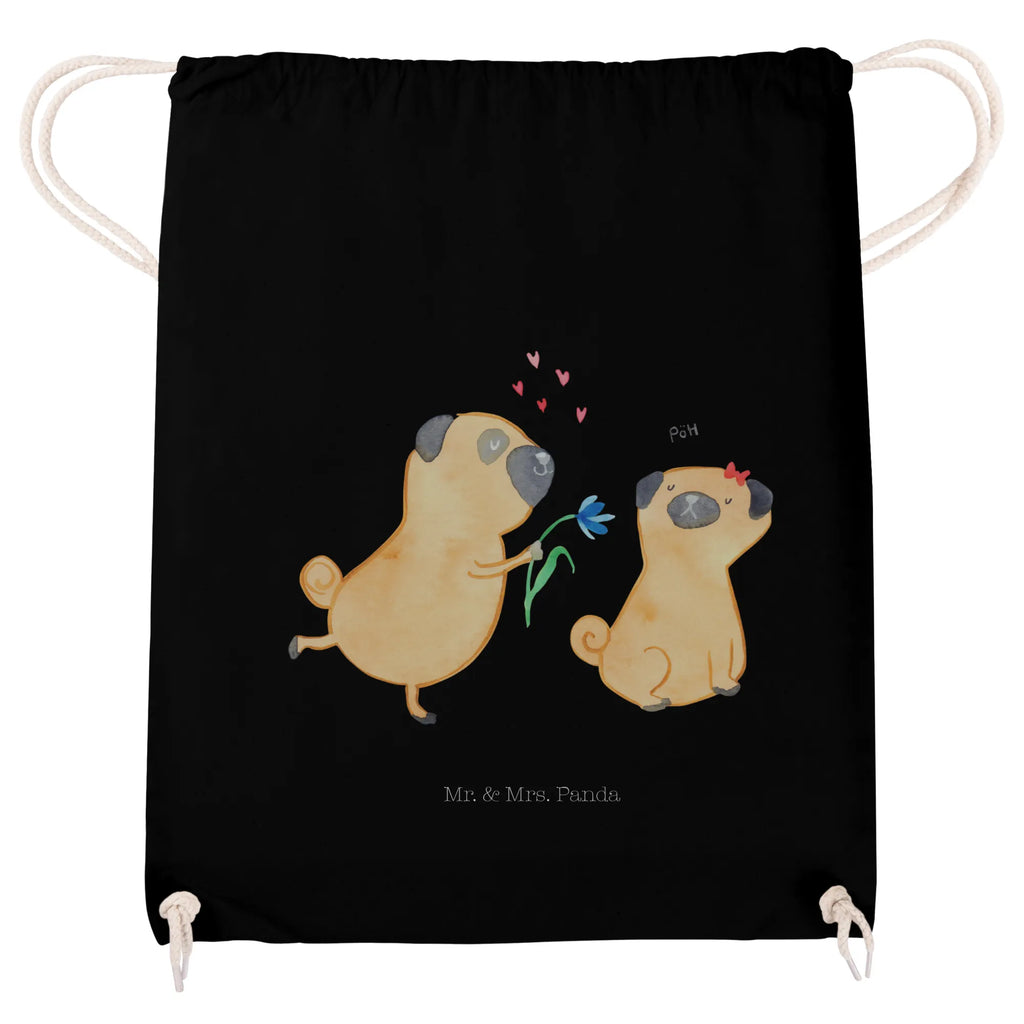 Drawstring bag pug In love sports bag, carrier bag, hipster, jute bag, bag, gym bag, dog, mutt, hound, woof, dog mama, dog breed, love dogs, love for dogs, dog decorative items, bag with dog print, funny gifts for dog owners, what do you give a dog lover, Christmas gifts for dogs, gifts for dogs, dog sayings, Pug, partner, dog love, love, gift friend, in love, love saying. Engaged, boob