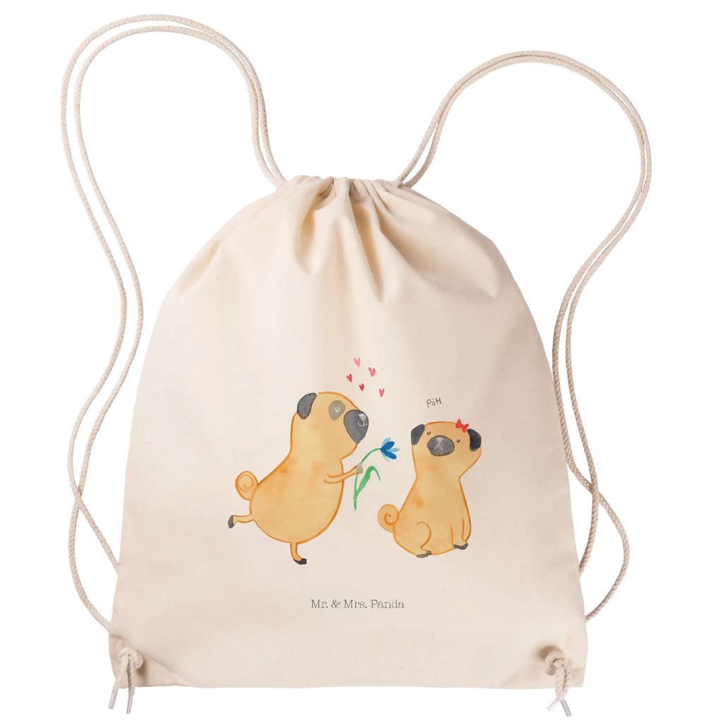 Drawstring bag pug In love sports bag, carrier bag, hipster, jute bag, bag, gym bag, dog, mutt, hound, woof, dog mama, dog breed, love dogs, love for dogs, dog decorative items, bag with dog print, funny gifts for dog owners, what do you give a dog lover, Christmas gifts for dogs, gifts for dogs, dog sayings, Pug, partner, dog love, love, gift friend, in love, love saying. Engaged, boob