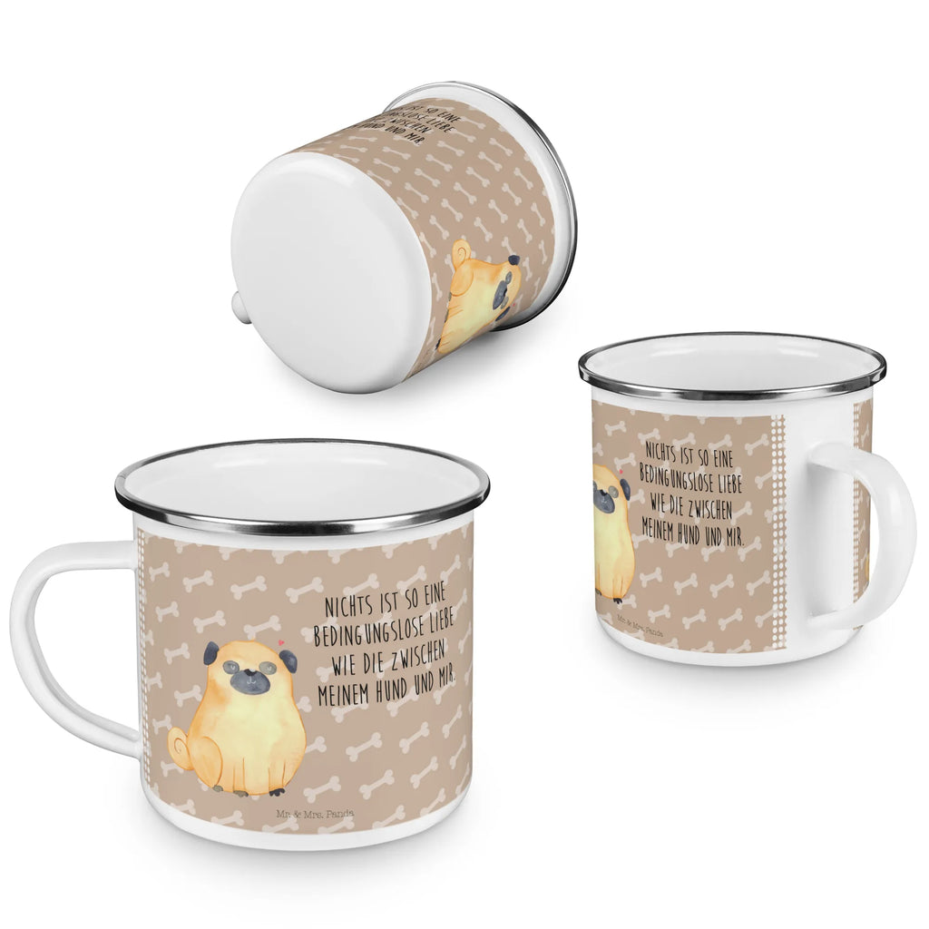 Kempingowy kubek emaliowany Mops Teetasse, Emailletasse, Pott, Campingtasse, Trinkbecher, Reisebecher, Emaille Becher, emaillebecher, Tasse Emaille, Teebecher, metallbecher, wandertasse, Emaille Tasse, wanderbecher, Blechtasse, Tasse, becher emaille, blechbecher, Kaffeebecher, Kaffeetasse, Becher, Metalltasse, reisetasse, Campingbecher, Hunderasse, Hundebesitzer, Sprüche, Hundemotiv, Haustier, Tierliebhaber, Hund, Liebe, Hundeliebe, Mops