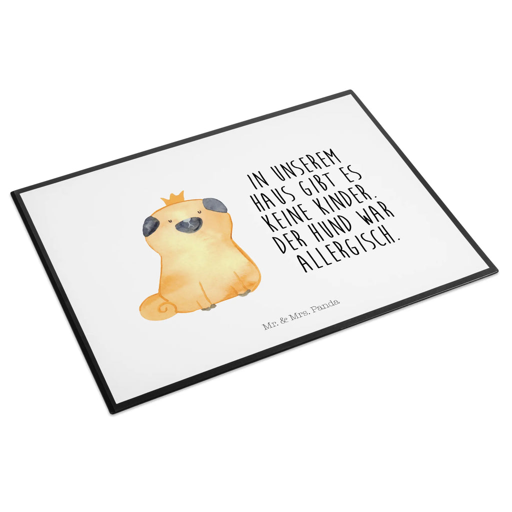 Podkładka na biurko mops korona Pies, motyw psa, zwierzę domowe, rasa psa, miłośnik zwierząt, właściciel psa, powiedzenia