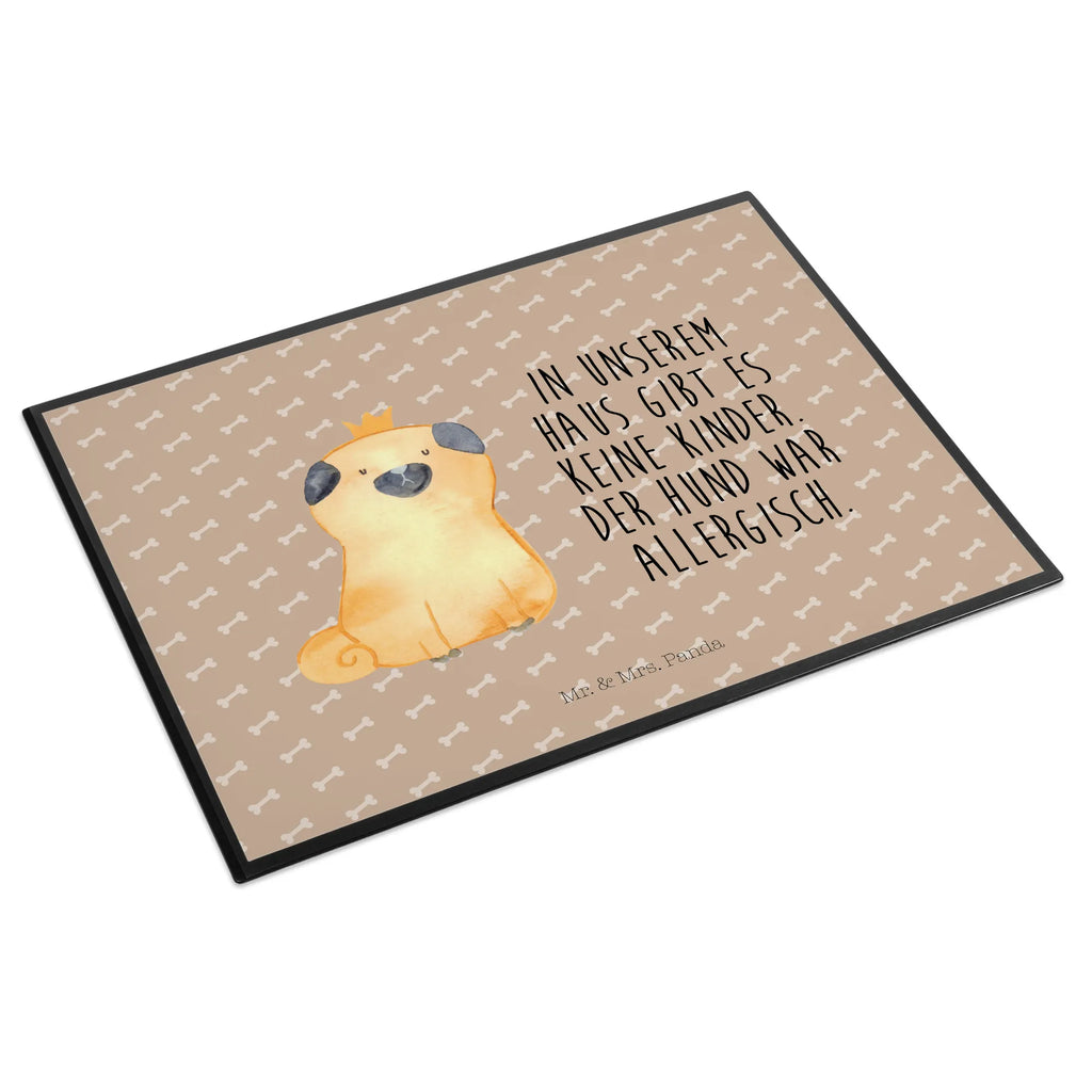 Podkładka na biurko mops korona Pies, motyw psa, zwierzę domowe, rasa psa, miłośnik zwierząt, właściciel psa, powiedzenia