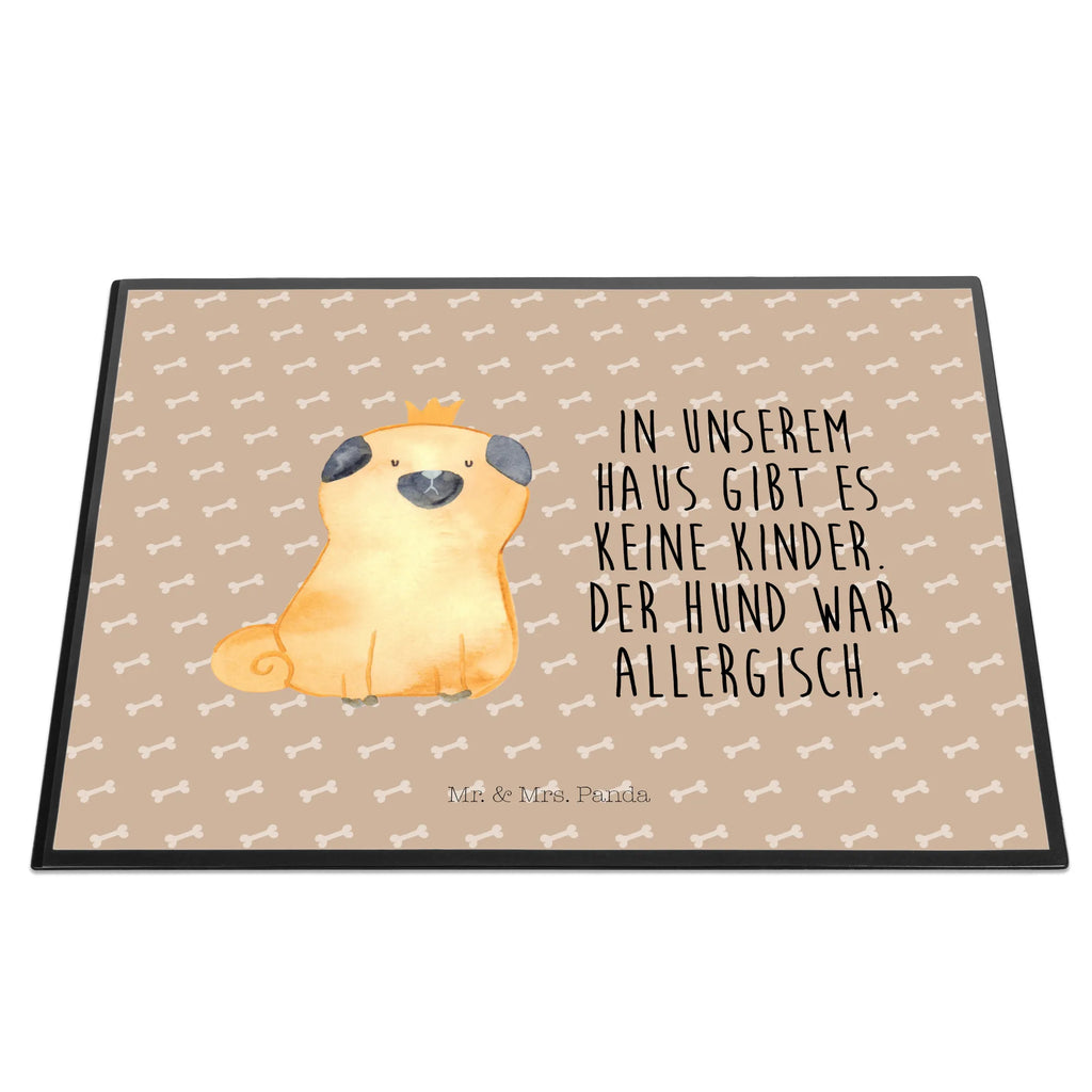 Podkładka na biurko mops korona Pies, motyw psa, zwierzę domowe, rasa psa, miłośnik zwierząt, właściciel psa, powiedzenia