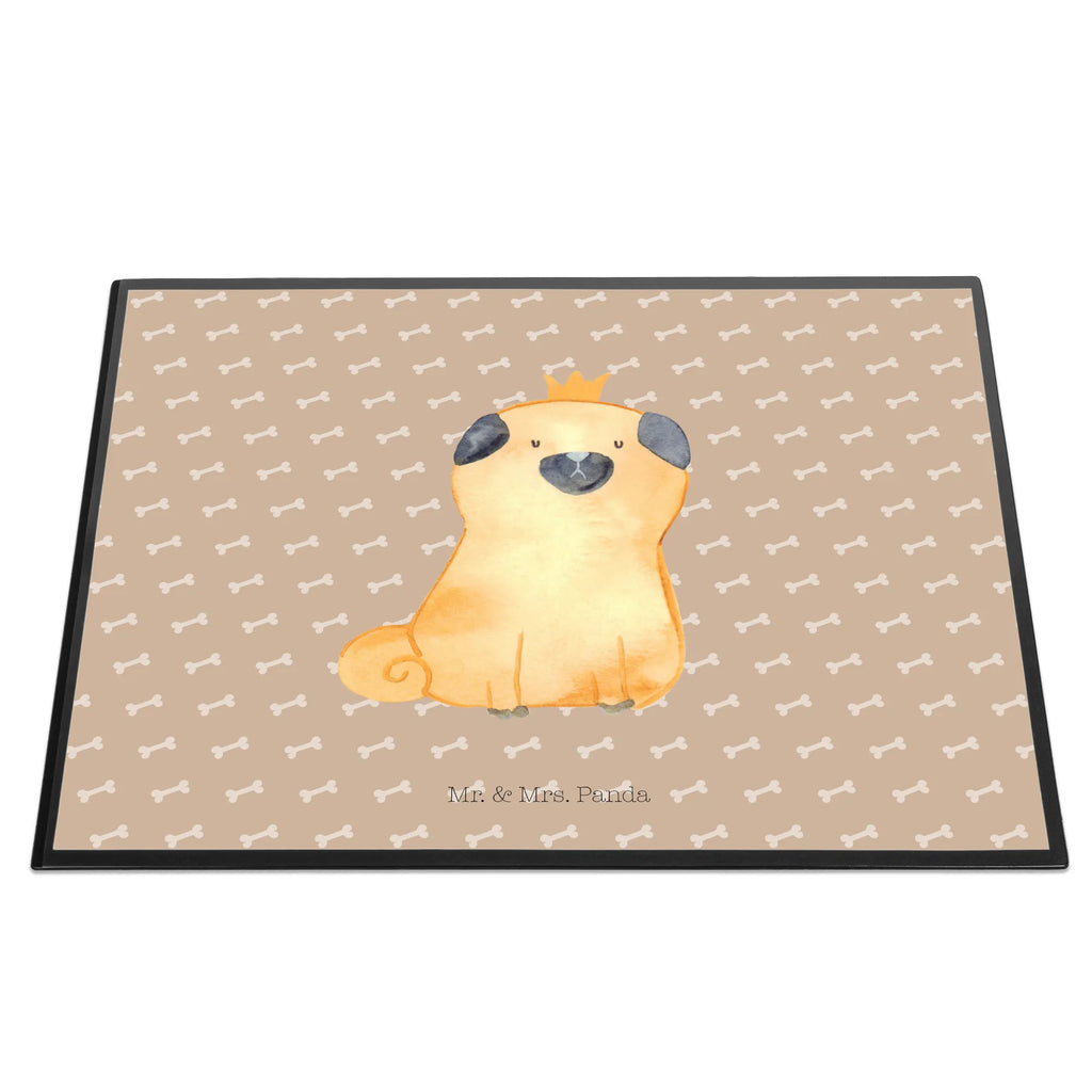 Podkładka na biurko mops korona Pies, motyw psa, zwierzę domowe, rasa psa, miłośnik zwierząt, właściciel psa, powiedzenia