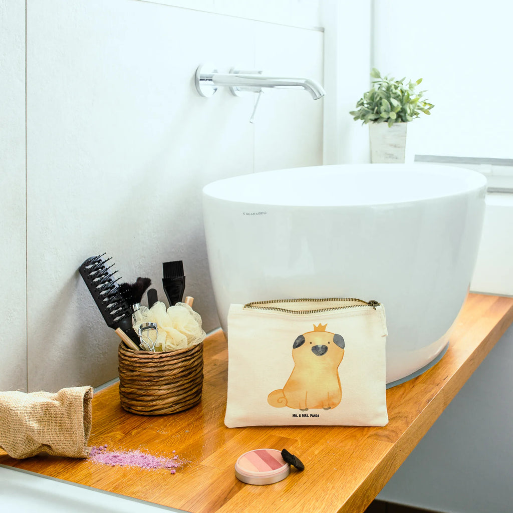 torebka na makijaż mops korona Kulturbeutel, beauty tasche, pinsel tasche, Schlampermäppchen, Federmappe, Schminkbeutel, Kosmetiktasche, toiletry bag, Kosmetikbeutel, Waschtasche, Etui, aufbewahrungsbeutel, beauty case, Schminktasche, Mäppchen, aufbewahrungstasche, Waschbeutel, Stiftemäppchen, pencil case, Schminktäschchen, utensilientasche, Kulturtasche, kosmetiktäschchen, Sprüche, Hunderasse, Tierliebhaber, Haustier, Hundemotiv, Hund, Hundebesitzer, Lustig, Mops, Hundebesitzer. Spruch, Allergisch, Kinderlos, Hausregel