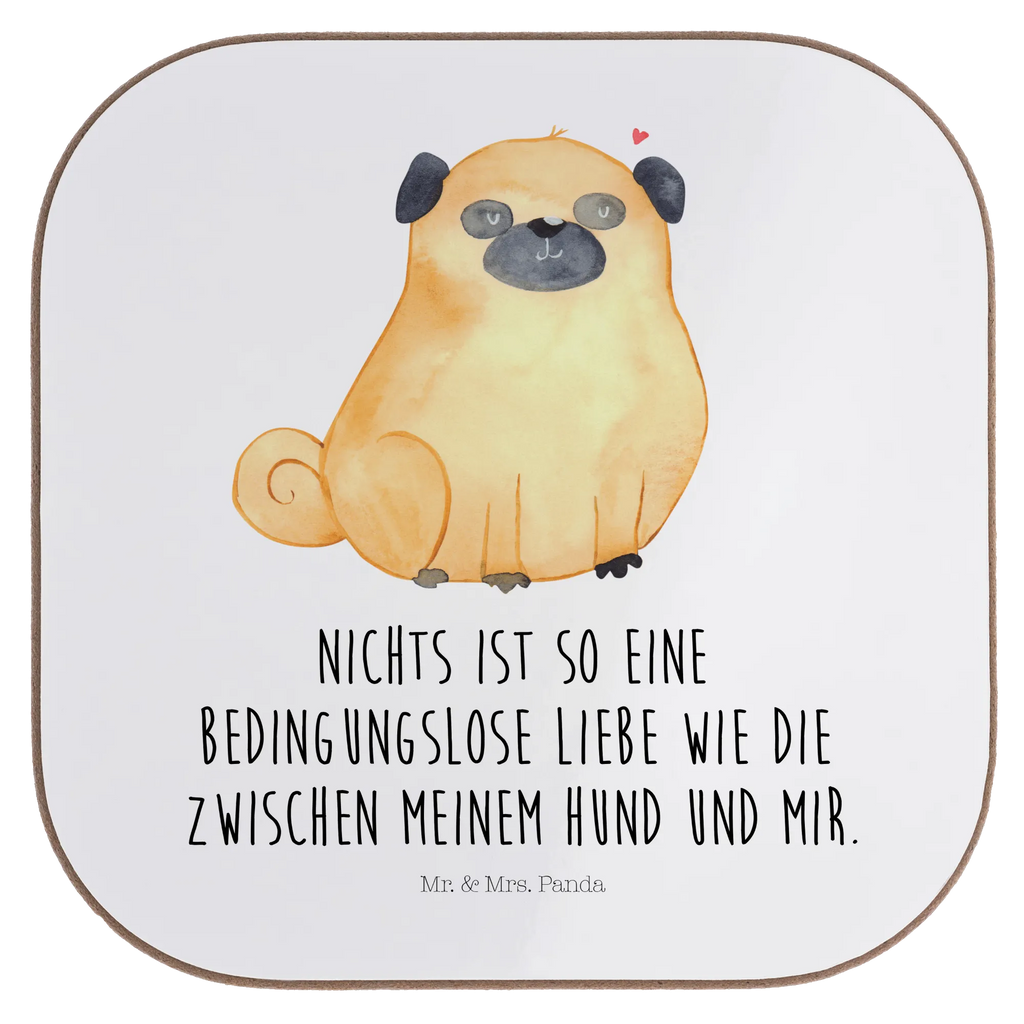 Square coaster Pug gift, party, presents, Coasters, breakfast, glass coasters, gifts, dog, mutt, hound, woof, dog mama, dog breed, love dogs, love for dogs, dog decorative items, bag with dog print, funny gifts for dog owners, what do you give a dog lover, Christmas gifts for dogs, gifts for dogs, dog sayings, love, Pug, dog love