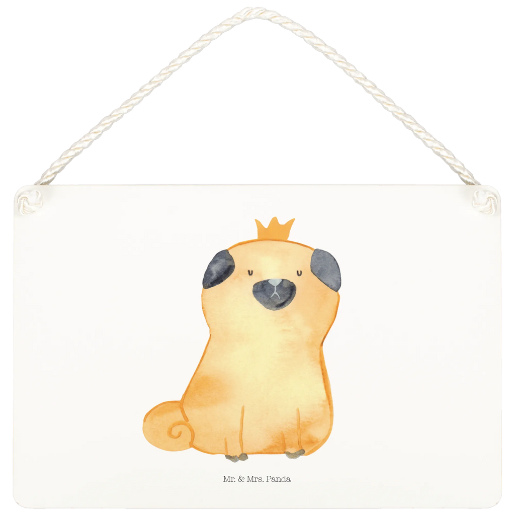 Dekoracyjny znak mops korona Pies, motyw psa, zwierzę domowe, rasa psa, miłośnik zwierząt, właściciel psa, powiedzenia