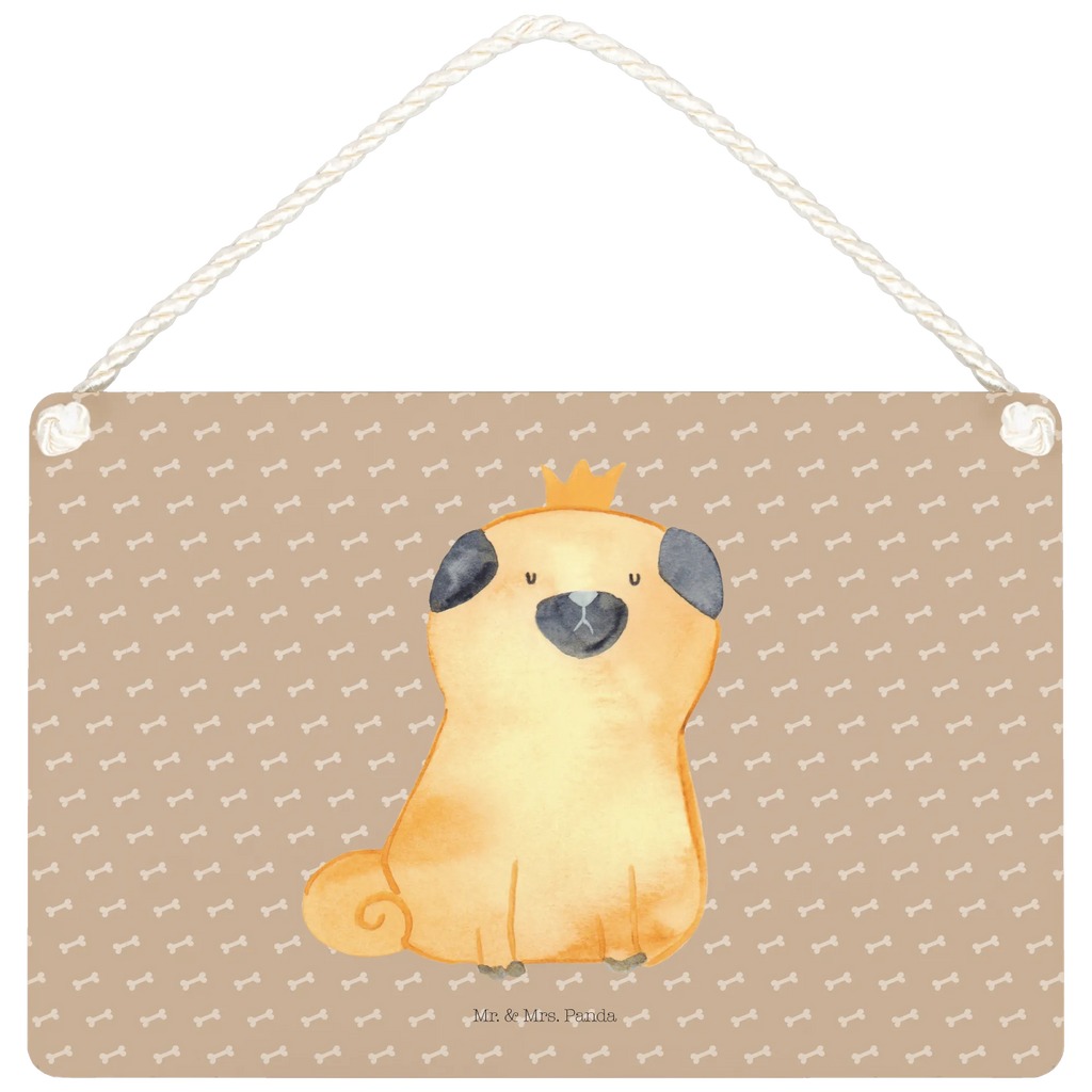 Dekoracyjny znak mops korona Pies, motyw psa, zwierzę domowe, rasa psa, miłośnik zwierząt, właściciel psa, powiedzenia