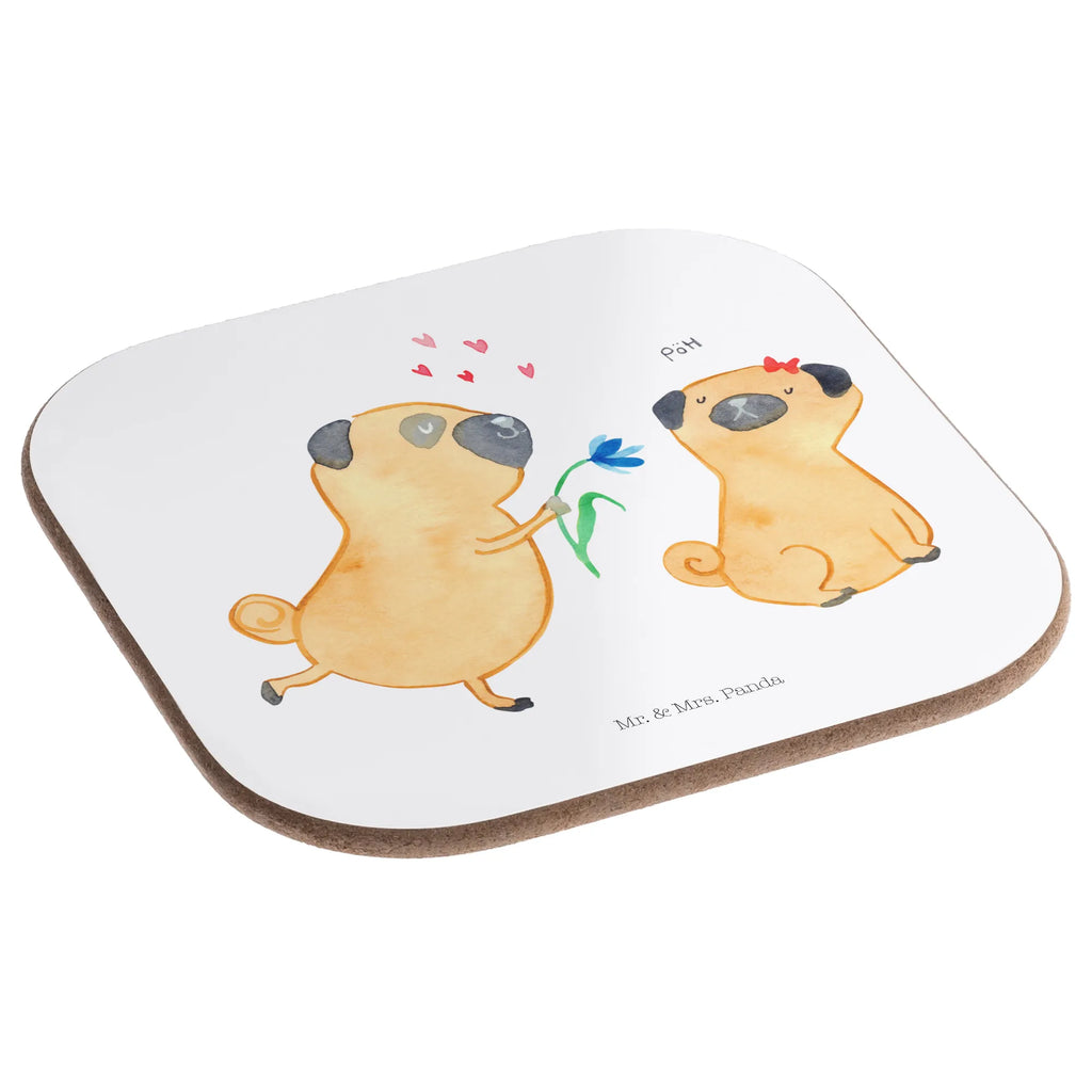 Podkładka mops Zakochani Pies, motyw psa, zwierzę domowe, rasa psa, miłośnik zwierząt, właściciel psa, powiedzenia