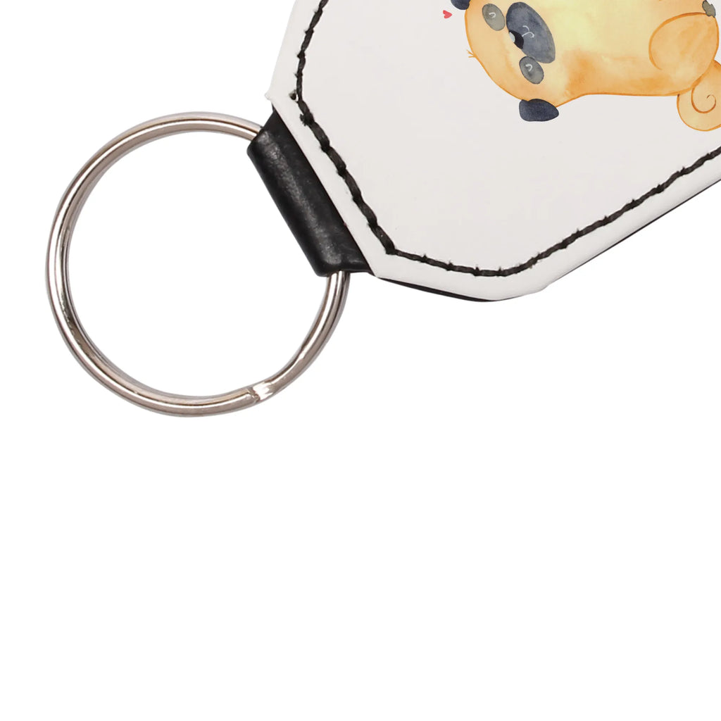Rectangular key ring Pug bag pendant, lucky charm, key ring, keychain, pendant, dog, mutt, hound, woof, dog mama, dog breed, love dogs, love for dogs, dog decorative items, bag with dog print, funny gifts for dog owners, what do you give a dog lover, Christmas gifts for dogs, gifts for dogs, dog sayings, love, dog love, Pug