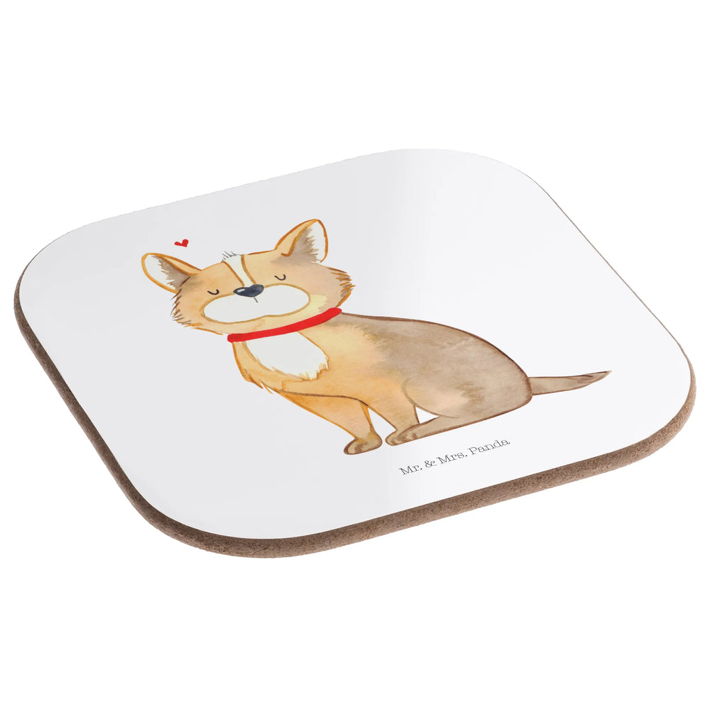 Square coaster Dog Luck Coasters, gifts, gift, party, presents, breakfast, glass coasters, dog, mutt, hound, woof, dog mama, dog breed, love dogs, love for dogs, dog decorative items, bag with dog print, funny gifts for dog owners, what do you give a dog lover, Christmas gifts for dogs, gifts for dogs, dog sayings, Corgie, dog owner, slogan, dog love, dog mom, love