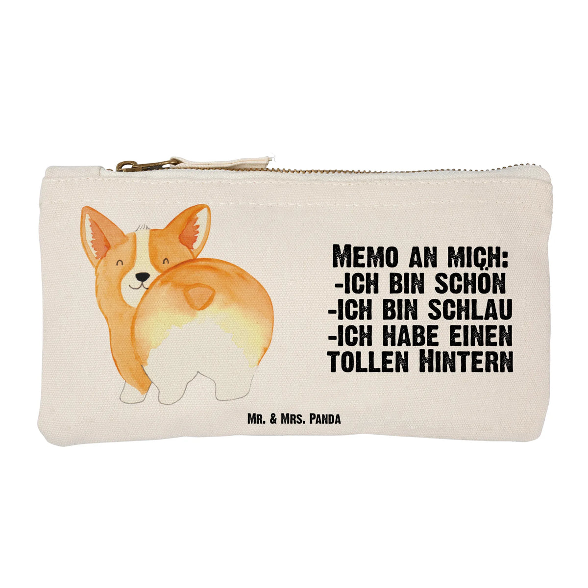 Schminktasche Corgi Po Stoffbeutel, Schulmäppchen, Kulturtasche, Schlamper, Kosmetikbeutel, Make-Up Tasche, Waschtasche, Kosmetiktasche, toiletry bag, Etui, Pouch, beauty case, pencil case, Kulturbeutel, Beauty Bag, Stiftemäppchen, Schminktasche, aufbewahrungsbeutel, Pinseltasche, Stifteetui, kosmetiktäschchen, aufbewahrungstasche, Schminkbeutel, utensilientasche, Waschbeutel, Mäppchen, Täschchen, Federmappe, Baumwollbeutel, Federtasche, Schlampermäppchen, Schminktäschchen, Baumwolltasche, beauty tasche, Sprüche, Hundemotiv, Haustier, Tierliebhaber, Hunderasse, Hundebesitzer, Hund, Corgie, Hundeliebe, Spruch, Motivation, Selbstliebe