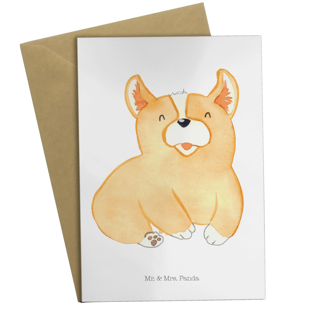 Greetings card Corgi Geburtstagskarte, Glückwunschkarte, Klappkarte, Einladungskarte, Ansichtskarten, Karte, Grußkarte, Hochzeitskarte, Hund, Hundemotiv, Haustier, Hunderasse, Tierliebhaber, Hundebesitzer, Sprüche, Hundespruch, Motivation, Welsh Corgie Pembroke, britisch, Lebensfreude, Corgie, Spruch