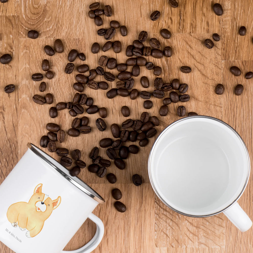 Enamel camping mug Corgi Kaffeetasse, emaillebecher, Campingtasse, Tasse, Pott, Becher, Teetasse, reisetasse, Metalltasse, Kaffeebecher, Campingbecher, Tasse Emaille, Emaille Becher, Blechtasse, Teebecher, Trinkbecher, Emaille Tasse, becher emaille, metallbecher, Emailletasse, wanderbecher, blechbecher, Reisebecher, wandertasse, Sprüche, Hunderasse, Hundebesitzer, Hund, Hundemotiv, Haustier, Tierliebhaber, Hundespruch, Spruch, Corgie, Motivation, Lebensfreude, Welsh Corgie Pembroke, Britisch