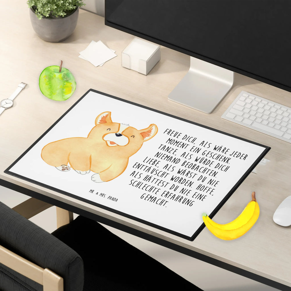 Podkładka na biurko Corgi Schreibtischauflage, Büroartikel, Bürobedarf, Schreibunterlage, Schreibtisch Unterlagen, Schreibtischunterlage Groß, Schreibwaren, Hund, Hundemotiv, Haustier, Hunderasse, Tierliebhaber, Hundebesitzer, Sprüche, britisch, Lebensfreude, Welsh Corgie Pembroke, Corgie, Motivation, Hundespruch, Spruch