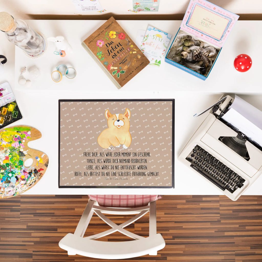 Podkładka na biurko Corgi Schreibtischauflage, Büroartikel, Bürobedarf, Schreibunterlage, Schreibtisch Unterlagen, Schreibtischunterlage Groß, Schreibwaren, Hund, Hundemotiv, Haustier, Hunderasse, Tierliebhaber, Hundebesitzer, Sprüche, britisch, Lebensfreude, Welsh Corgie Pembroke, Corgie, Motivation, Hundespruch, Spruch