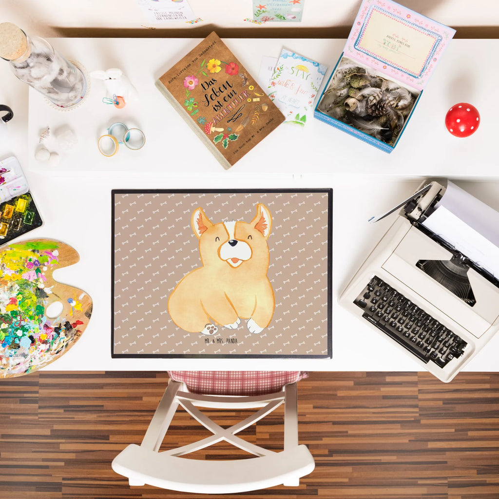 Podkładka na biurko Corgi Schreibtischauflage, Büroartikel, Bürobedarf, Schreibunterlage, Schreibtisch Unterlagen, Schreibtischunterlage Groß, Schreibwaren, Hund, Hundemotiv, Haustier, Hunderasse, Tierliebhaber, Hundebesitzer, Sprüche, britisch, Lebensfreude, Welsh Corgie Pembroke, Corgie, Motivation, Hundespruch, Spruch