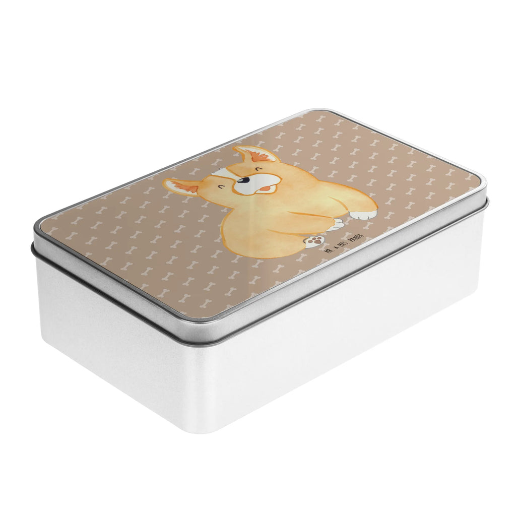 Metal tin Corgi storage box, cookie tin, metal box, storage tin, Tin can, container, tins, aluminium tin, lock-up box, tin box, lunch box, dog, mutt, hound, woof, dog mama, dog breed, love dogs, love for dogs, dog decorative items, bag with dog print, funny gifts for dog owners, what do you give a dog lover, Christmas gifts for dogs, gifts for dogs, dog sayings, Welsh Corgi Pembroke, Corgi, dog's sayings, british, saying, motivation, joy of life, sayings