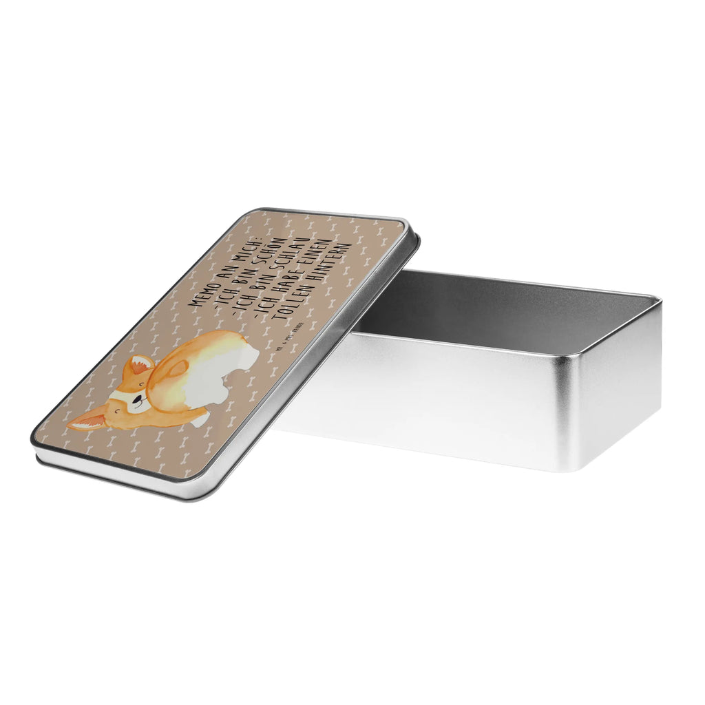 Metalowa puszka Corgi tyłek Pies, motyw psa, zwierzę domowe, rasa psa, miłośnik zwierząt, właściciel psa, powiedzenia