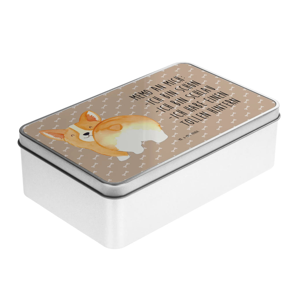 Metalowa puszka Corgi tyłek Pies, motyw psa, zwierzę domowe, rasa psa, miłośnik zwierząt, właściciel psa, powiedzenia