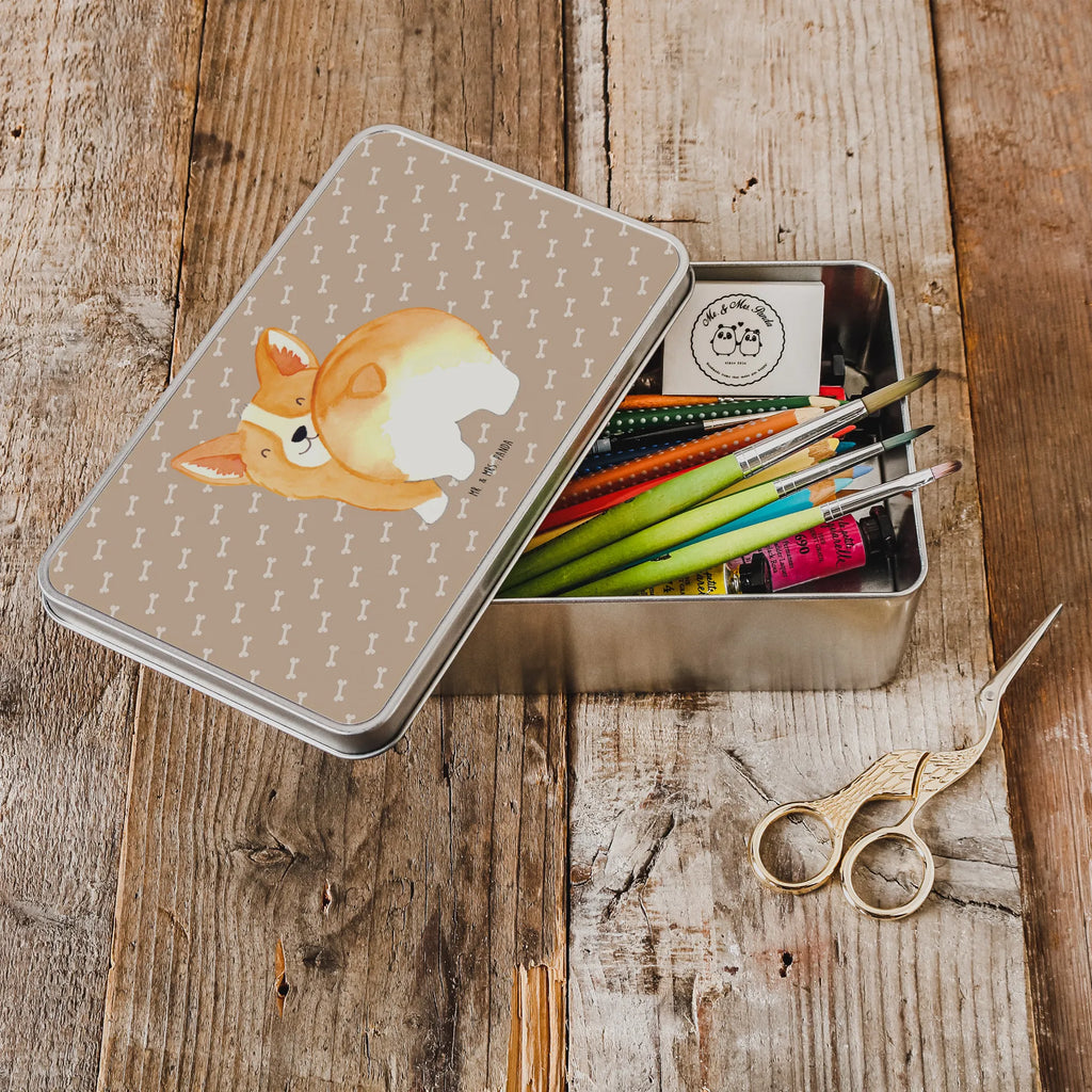 Metalowa puszka Corgi tyłek Pies, motyw psa, zwierzę domowe, rasa psa, miłośnik zwierząt, właściciel psa, powiedzenia