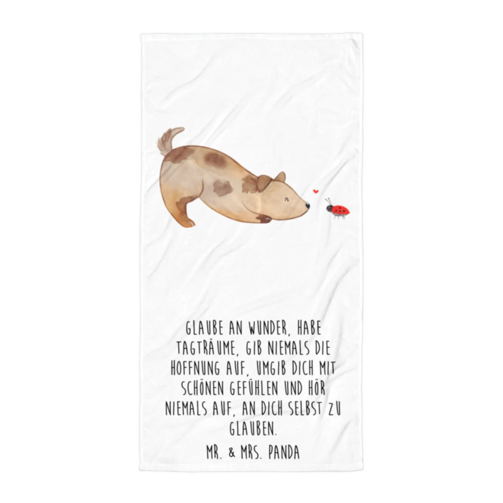 XL ręcznik kąpielowy pies biedronka Pies, motyw psa, zwierzę domowe, rasa psa, miłośnik zwierząt, właściciel psa, powiedzenia