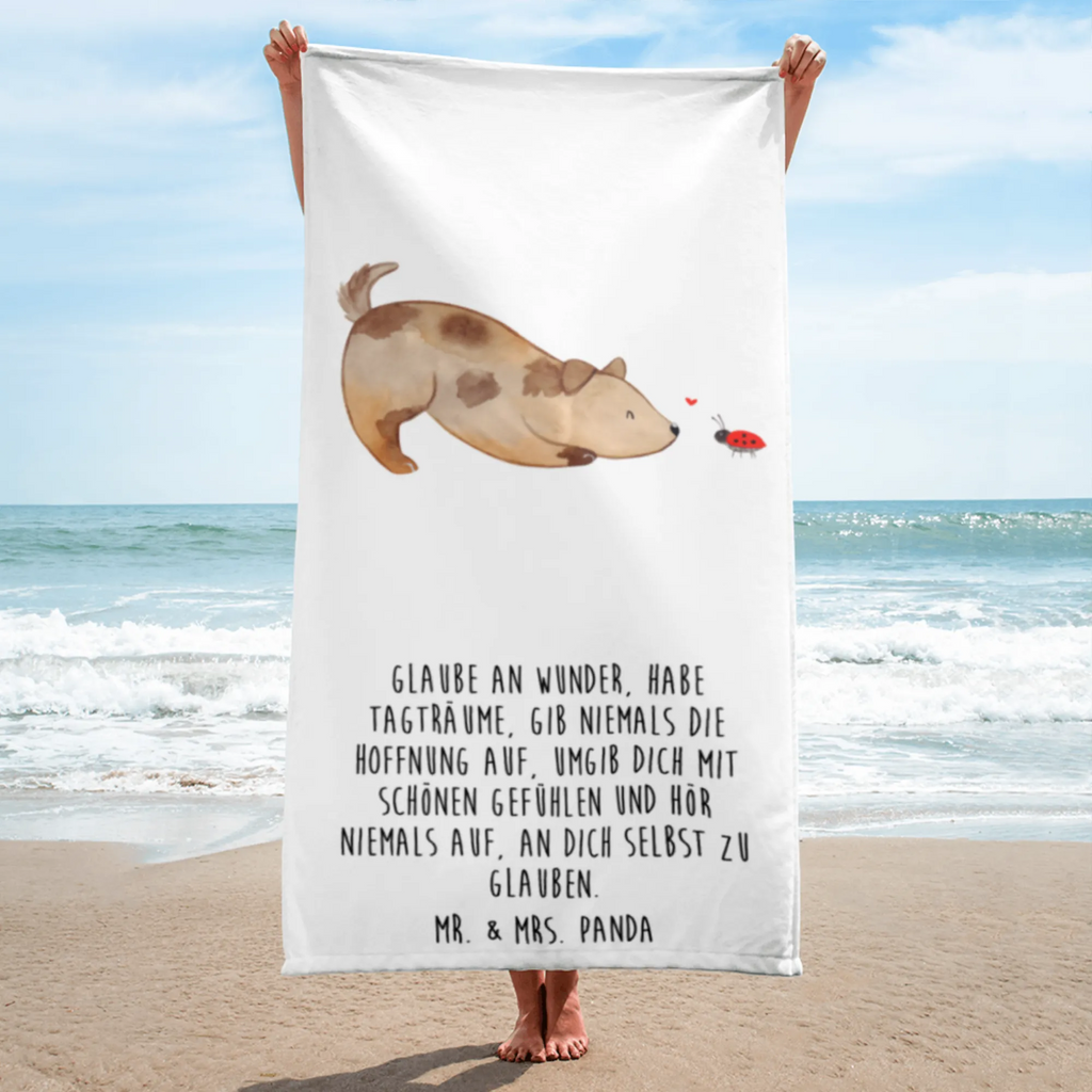 XL ręcznik kąpielowy pies biedronka Pies, motyw psa, zwierzę domowe, rasa psa, miłośnik zwierząt, właściciel psa, powiedzenia