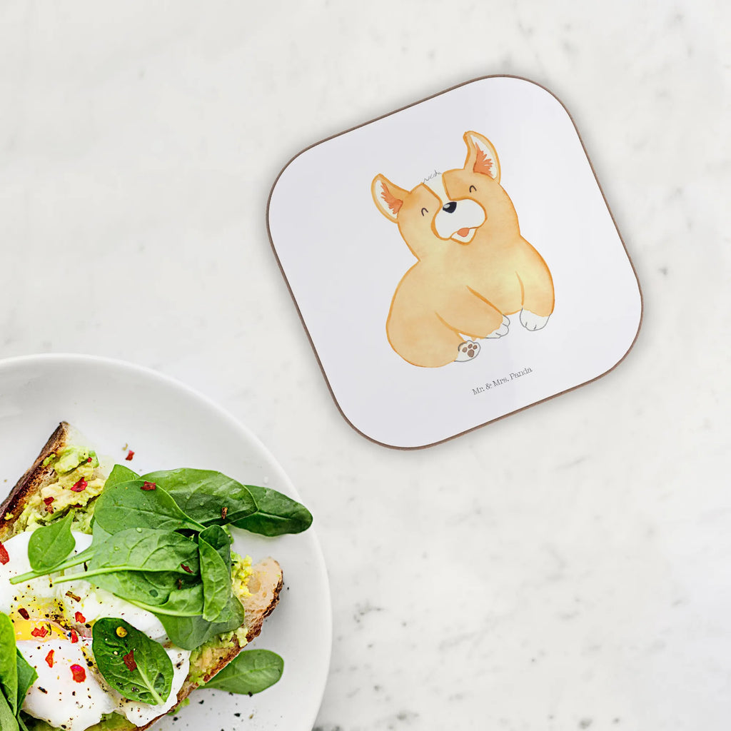 Square coaster Corgi party, presents, Coasters, breakfast, gift, gifts, glass coasters, dog, mutt, hound, woof, dog mama, dog breed, love dogs, love for dogs, dog decorative items, bag with dog print, funny gifts for dog owners, what do you give a dog lover, Christmas gifts for dogs, gifts for dogs, dog sayings, sayings, motivation, Corgi, joy of life, british, saying, dog's sayings, Welsh Corgi Pembroke