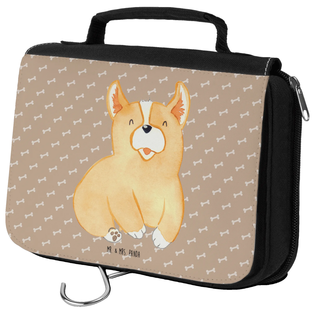 Kosmetyczka Corgi Kulturbeutel, hygienetasche, Kulturbeutel Waschbar, Schminktasche, Waschtasche, Toilettentasche, Waschbeutel, Schminkbeutel, Kosmetiktasche, Kulturtasche, badtasche, hygienebeutel, Necessaire, beautycase, Reisebeutel, Sprüche, Hund, Hunderasse, Hundebesitzer, Hundemotiv, Haustier, Tierliebhaber, Lebensfreude, Hundespruch, Spruch, Corgie, Britisch, Motivation, Welsh Corgie Pembroke