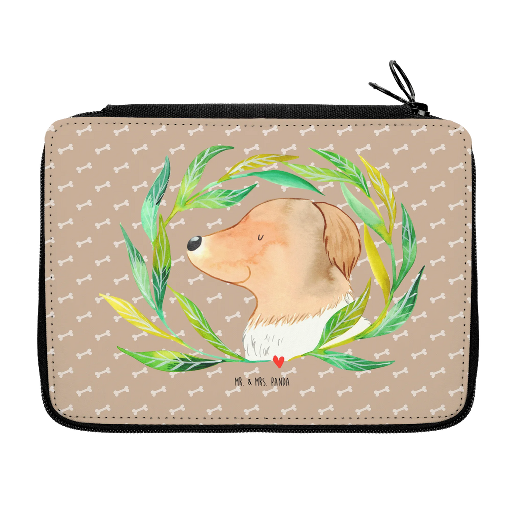 Leather folder Dog Flower pencil bag, school, primary school, pencil case, pupil, pen roll, gift, enrolment, motif, child, dog, mutt, hound, woof, dog mama, dog breed, love dogs, love for dogs, dog decorative items, bag with dog print, funny gifts for dog owners, what do you give a dog lover, Christmas gifts for dogs, gifts for dogs, dog sayings, therapy, dogs, vine, dog happiness, dog love, self-therapy