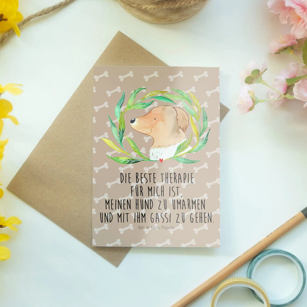 Greetings card Dog Flower Grußkarte, Ansichtskarten, Einladungskarte, Glückwunschkarte, Karte, Hochzeitskarte, Geburtstagskarte, Klappkarte, Hund, Hundemotiv, Haustier, Hunderasse, Tierliebhaber, Hundebesitzer, Sprüche, Hunde, Therapie, Hundeglück, Selbsttherapie, Hundeliebe, Ranke