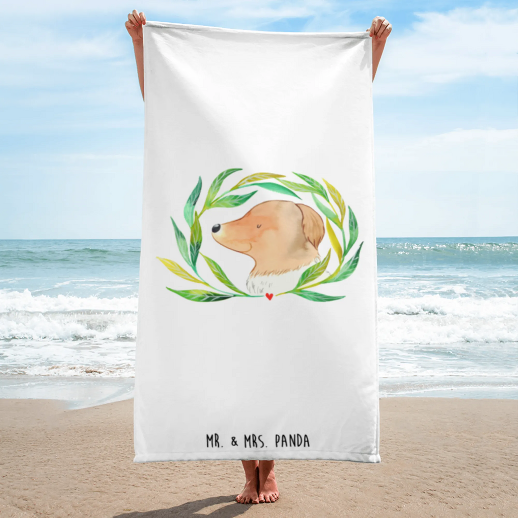 XL ręcznik kąpielowy pies kwiaty Pies, motyw psa, zwierzę domowe, rasa psa, miłośnik zwierząt, właściciel psa, powiedzenia