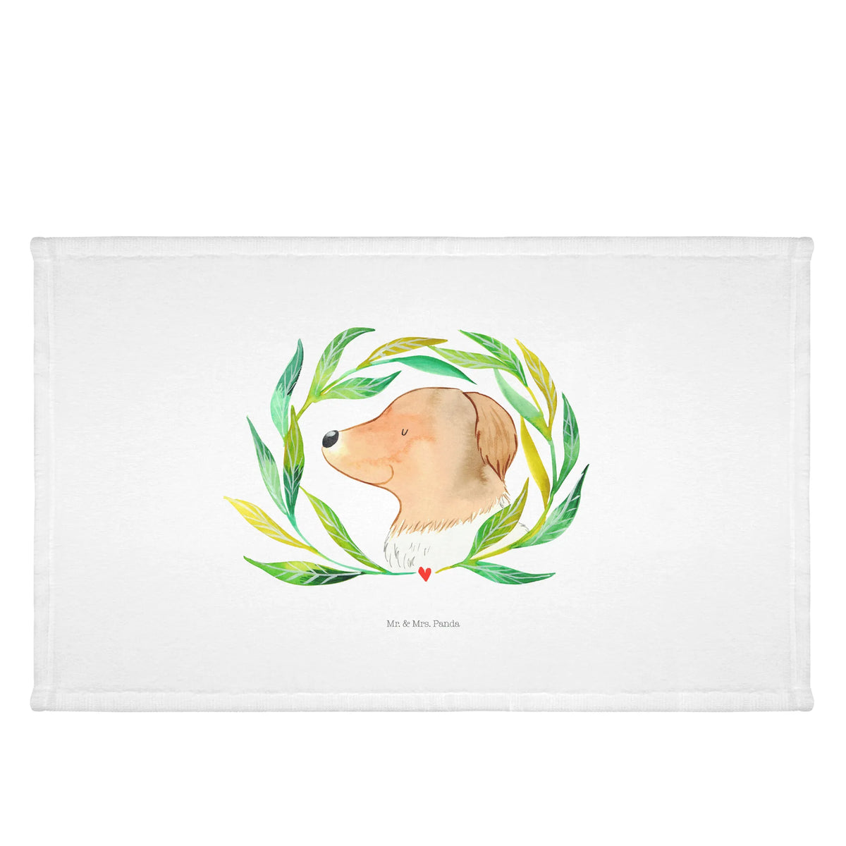 Handtuch Hund Blumen