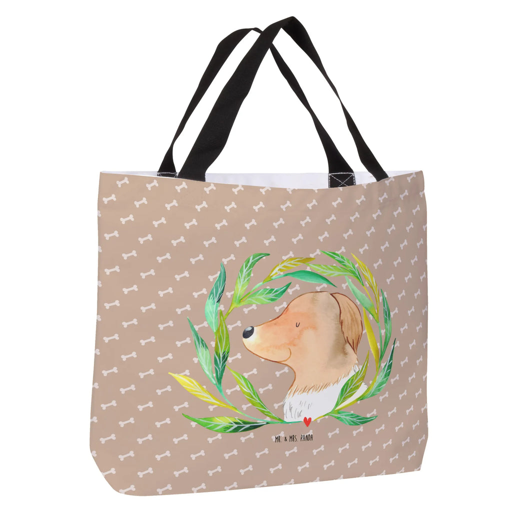 Shopper Hund Blumen Schultasche, Einkaufstasche, Beutel, Alltagstasche, Schultertasche, Shopper, XL, XXL Tasche, Tragebeutel, Stofftasche, Schulbeutel, Freizeittasche, Einkaufsbeutel, Tüte, Strandtasche, Ausflug, Sprüche, Hund, Hundebesitzer, Hunderasse, Haustier, Tierliebhaber, Hundemotiv, Hunde, Therapie, Hundeglück, Ranke, Hundeliebe, Selbsttherapie