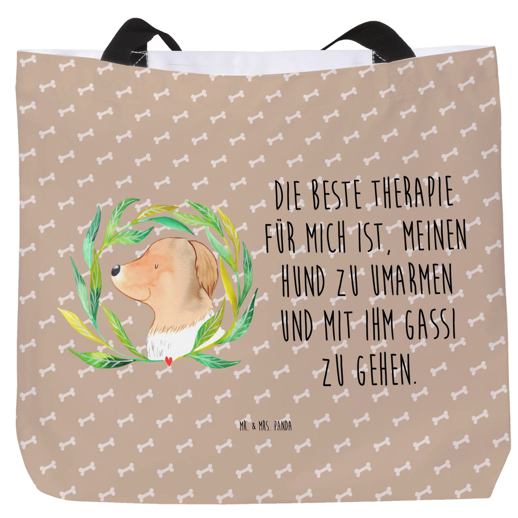 Shopper Hund Blumen Schultasche, Einkaufstasche, Beutel, Alltagstasche, Schultertasche, Shopper, XL, XXL Tasche, Tragebeutel, Stofftasche, Schulbeutel, Freizeittasche, Einkaufsbeutel, Tüte, Strandtasche, Ausflug, Sprüche, Hund, Hundebesitzer, Hunderasse, Haustier, Tierliebhaber, Hundemotiv, Hunde, Therapie, Hundeglück, Ranke, Hundeliebe, Selbsttherapie