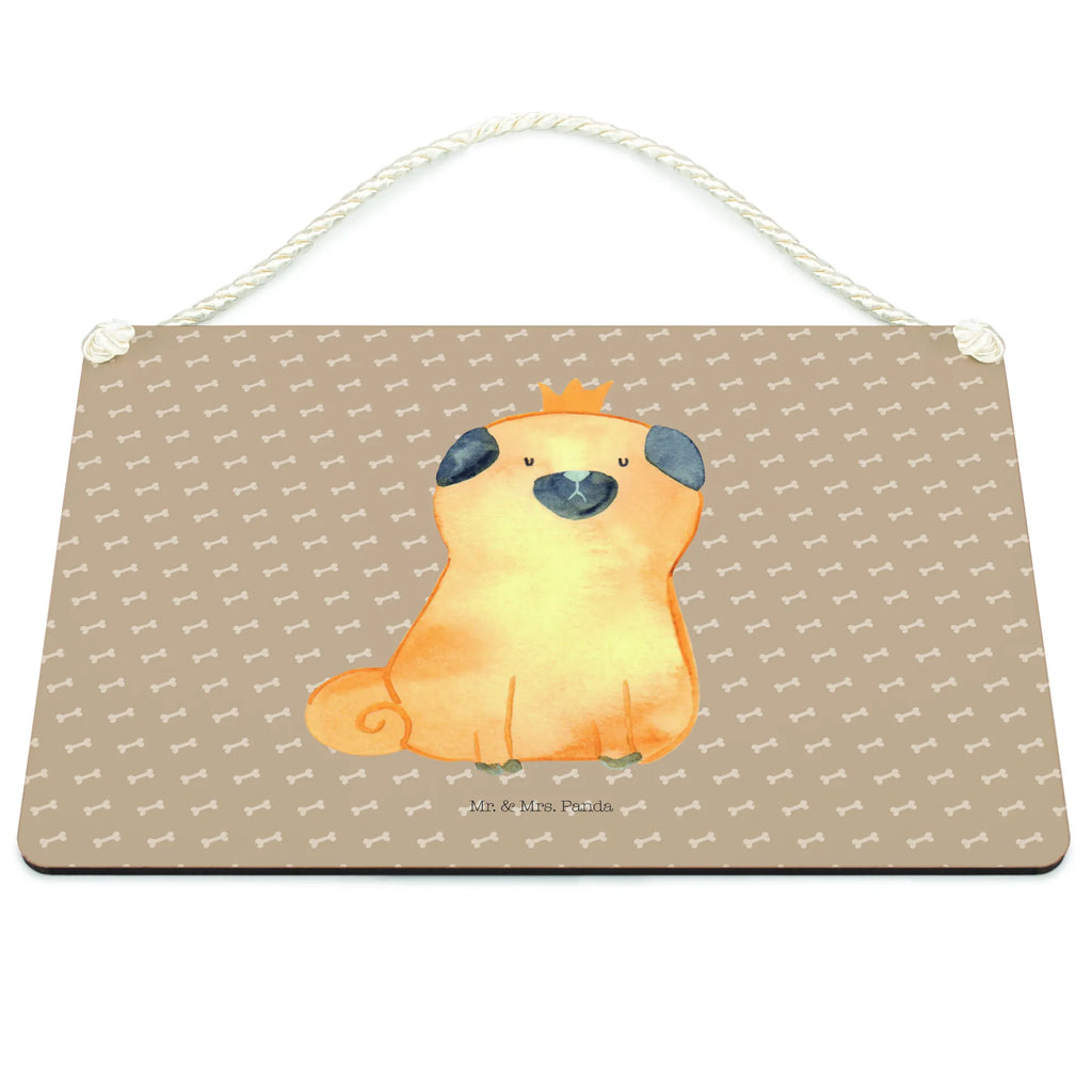 Dekoracyjny znak mops korona Pies, motyw psa, zwierzę domowe, rasa psa, miłośnik zwierząt, właściciel psa, powiedzenia