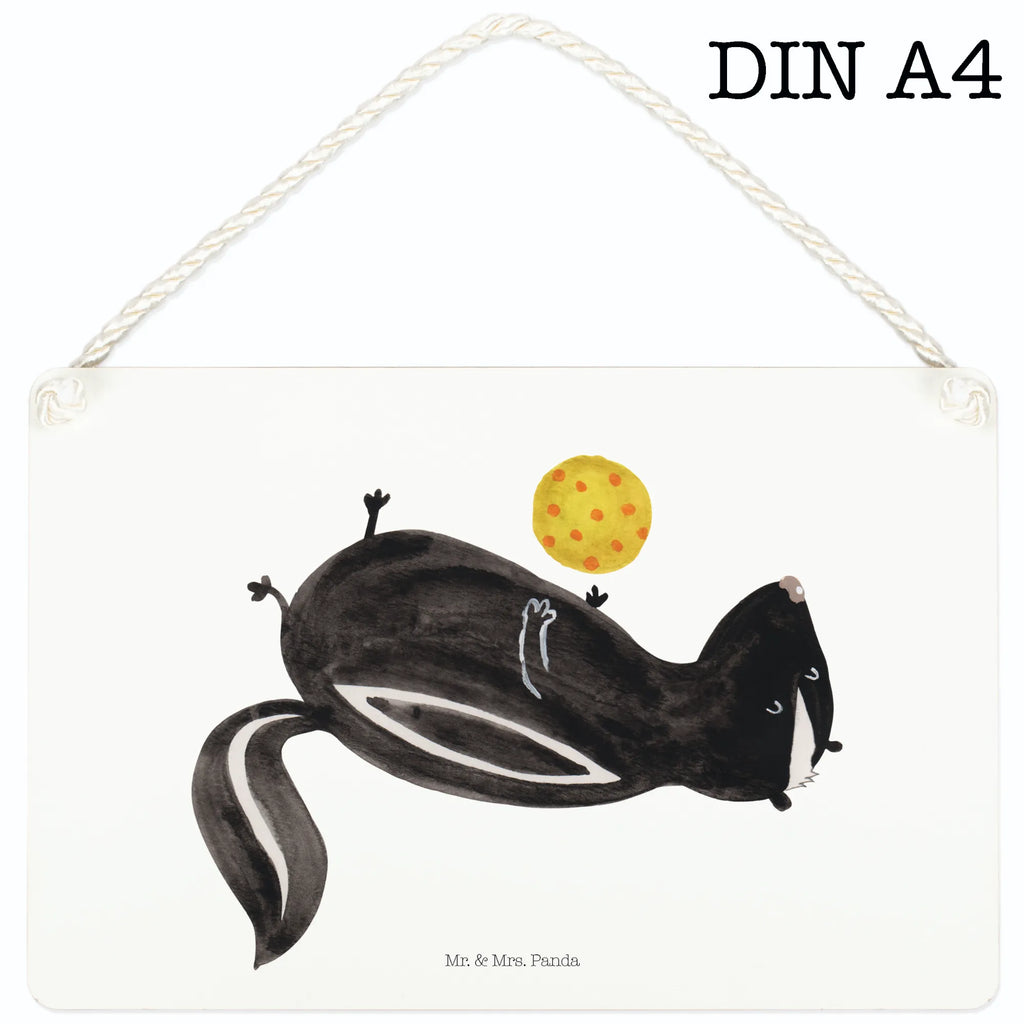 Decorative sign skunk ball Schild, hängeschild, Badschild, wandtafel, Dekoschild, Küchenschild, Türschild Familie, dekoschilder, Holzschild, sprüche schild, Schild mit Spruch, Motivschild, dekoration schild, holzbild, Deko Schild, dekotafel, wandhänger, Deko Wandtafel, Spruchschild, Türschild, Wandschild, Holztafel, Skunk, Stinktier, Stinker, Wildtier, Verspielt, Stinki, Raubtier, Weisheit