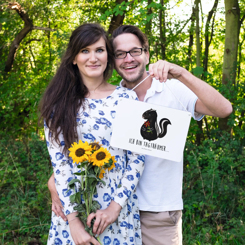 Dekoracyjny znak skunks kwiat dekotafel, Türschild, Motivschild, Holzschild, sprüche schild, Küchenschild, dekoschilder, Schild mit Spruch, dekoration schild, Holztafel, Deko Wandtafel, Schild, Türschild Familie, Badschild, Dekoschild, wandtafel, Spruchschild, Deko Schild, holzbild, hängeschild, Wandschild, wandhänger, Skunk, Stinktier, Raubtier, Wildtier, Verträumt, Stinki, Träume, Stinker, Dreams, Tagträumer