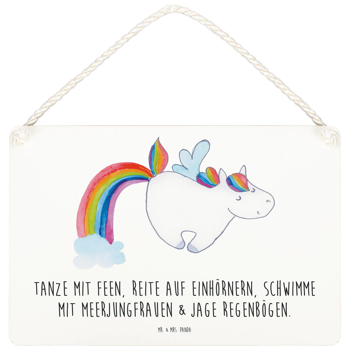 Deko Schild Einhorn Fliegendes Pferd