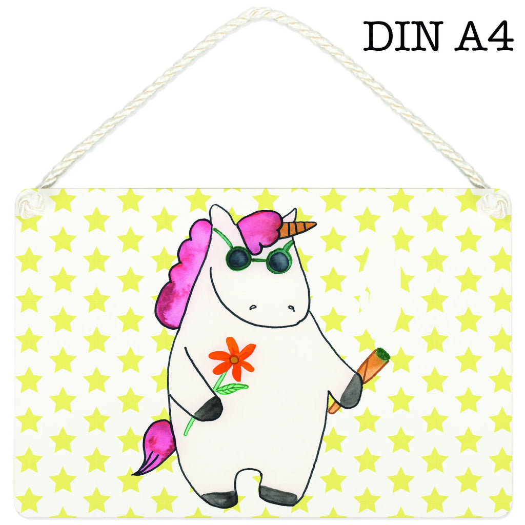 Decorative sign unicorn Woodstock unicorn, unicorns, fun, cigarette, present friend, smoke, smoking, Unicorn, alcohol, party, joint, birthday gift, Funny, woodstock, witty