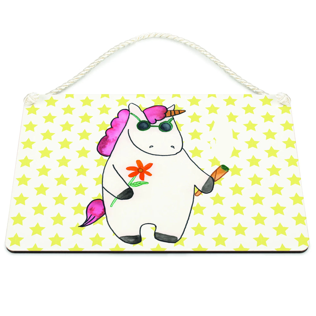 Decorative sign unicorn Woodstock unicorn, unicorns, fun, cigarette, present friend, smoke, smoking, Unicorn, alcohol, party, joint, birthday gift, Funny, woodstock, witty