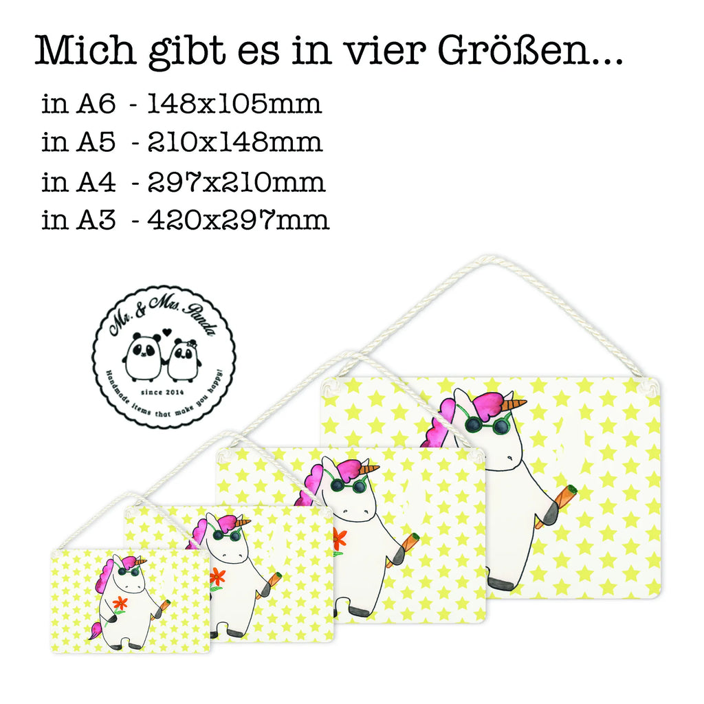 Decorative sign unicorn Woodstock unicorn, unicorns, fun, cigarette, present friend, smoke, smoking, Unicorn, alcohol, party, joint, birthday gift, Funny, woodstock, witty