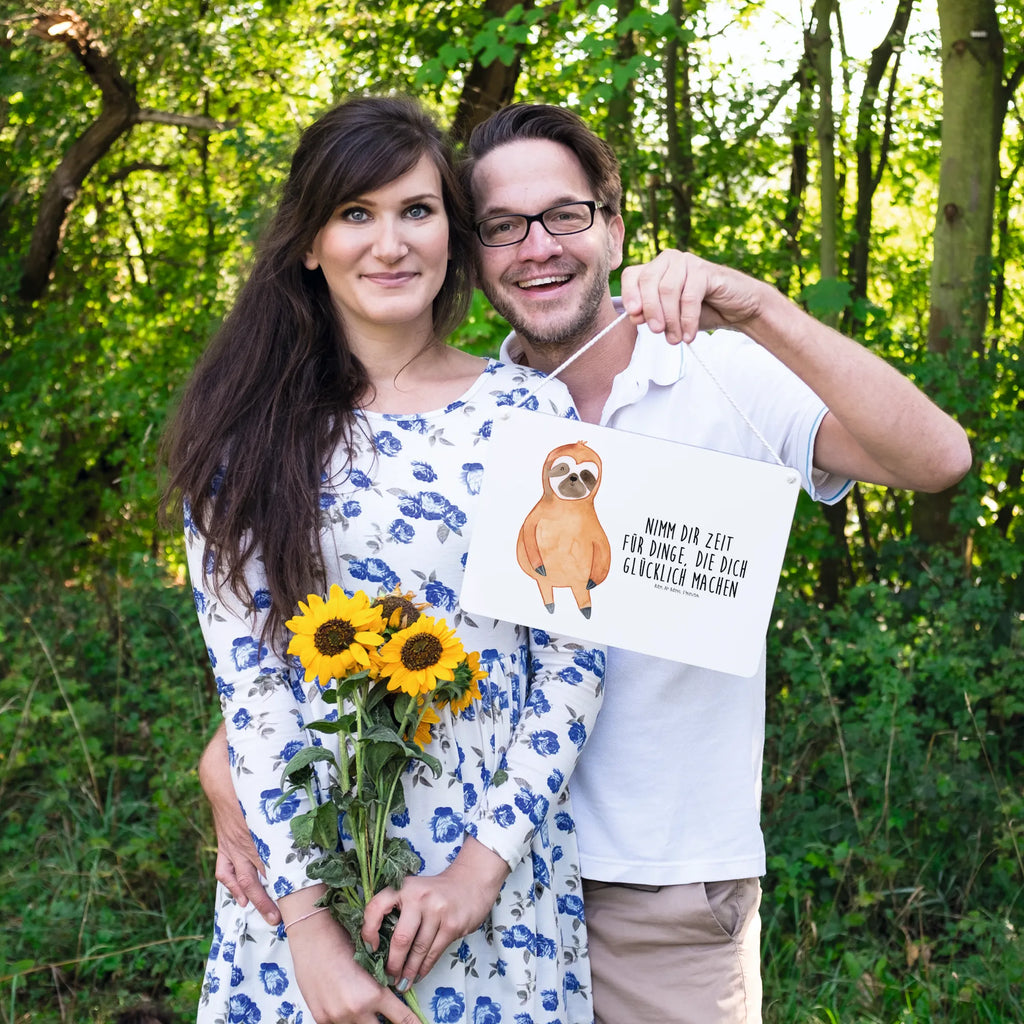 Decorative sign sloth Satisfied Sloth, sloth, trend animal, happy, break, relax, contented, favorite animal, happiness, lazy